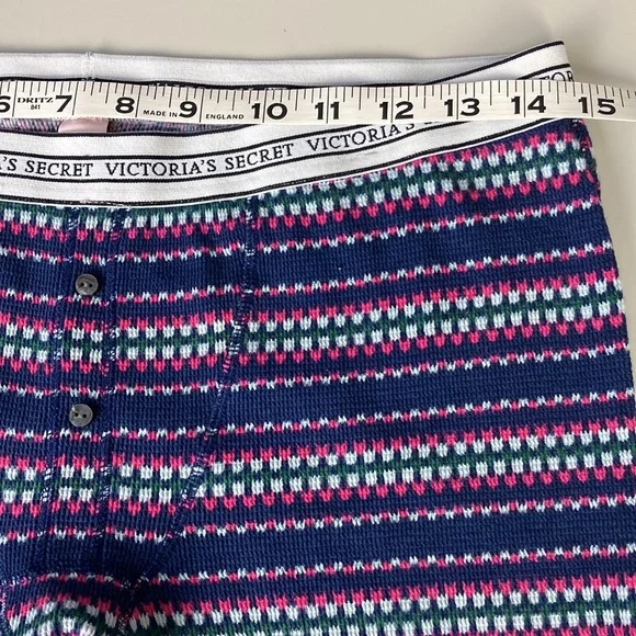 NEW Victoria's Secret Blue 2 Piece Knit  Pajama Set - Picture 14 of 16